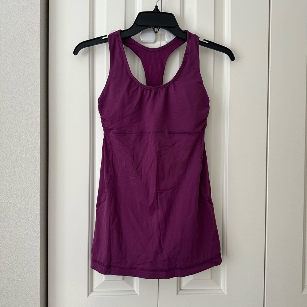 Lululemon Turbo Tank, purple, size 4